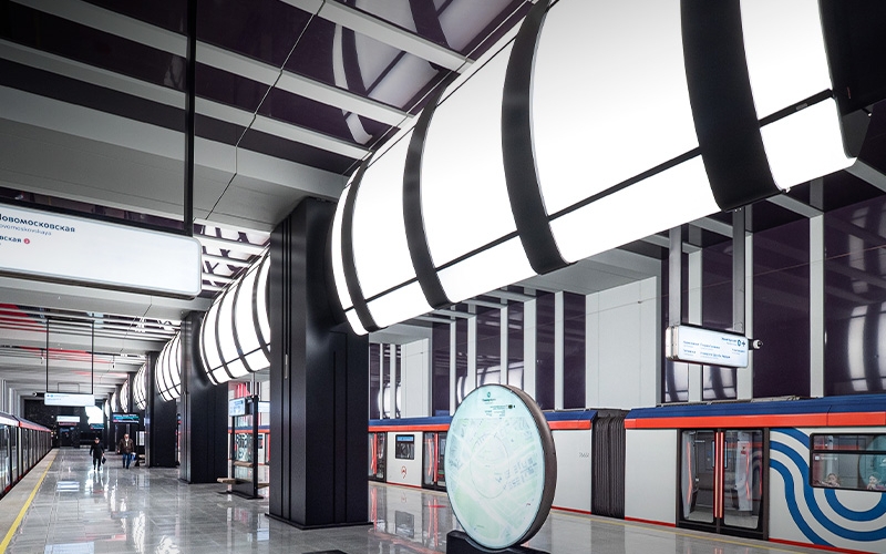 Уникальное световое решение для станции метро «Коммунарка»