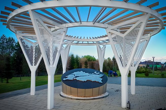 Арт-объект с картой Татарстана для села Аняково