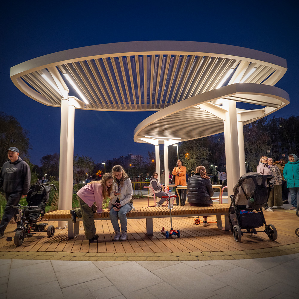 Разработка и изготовление навесов и перголы для бульвара СЕРОВА